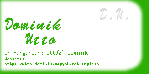 dominik utto business card